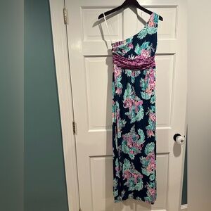 Lily Pulitzer One Shoulder Maxi Dress size S